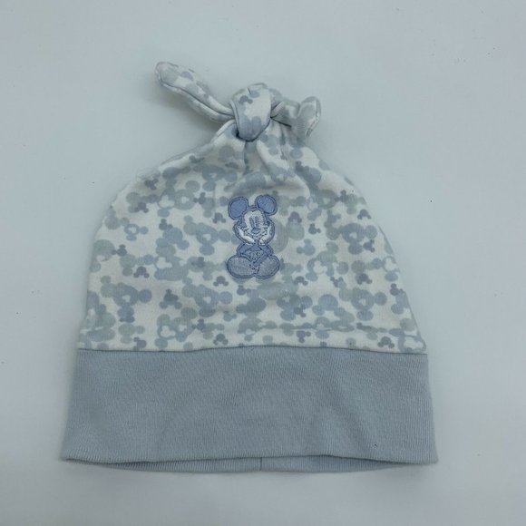 Mickey Mouse Baby Hat Disney World Blue Top Knot - Picture 1 of 4